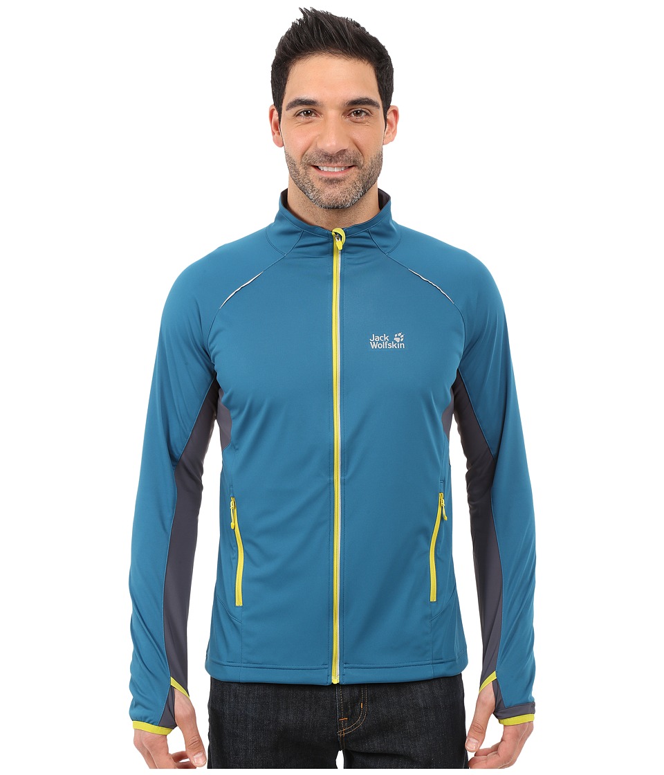 Jack Wolfskin - Exhalation Softshell Jacket (Moroccan Blue) Men
