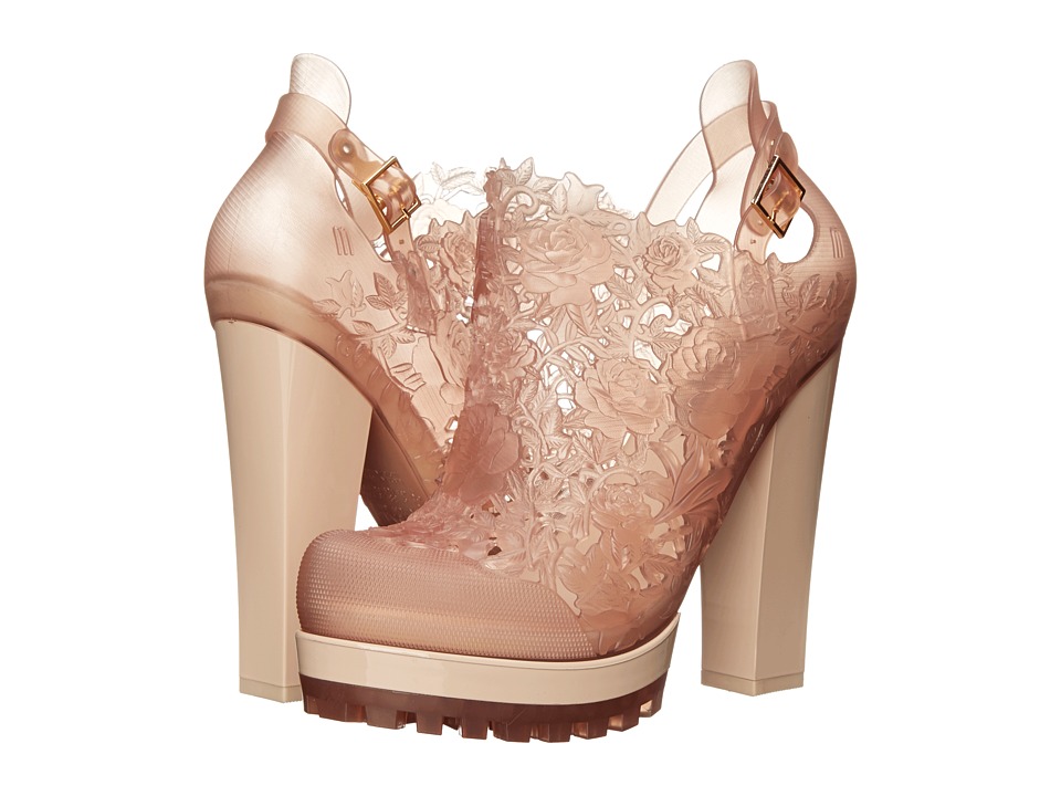 Melissa Shoes AH Flower Boot (Clear Beige) Women