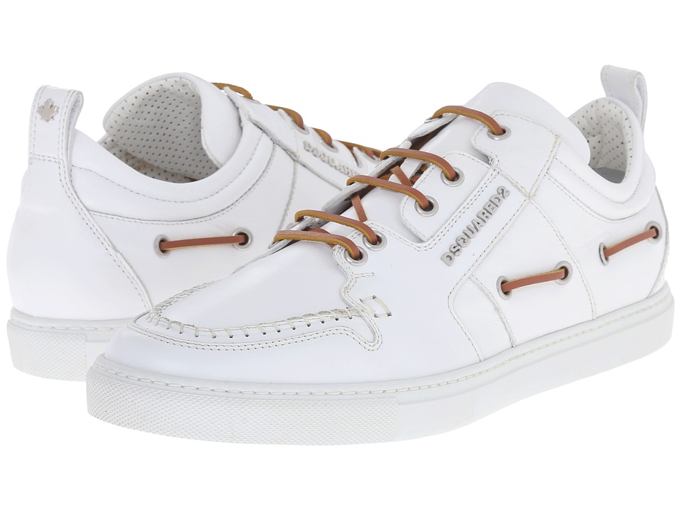 DSQUARED2 Technobarca Boat Sneaker (White) Men