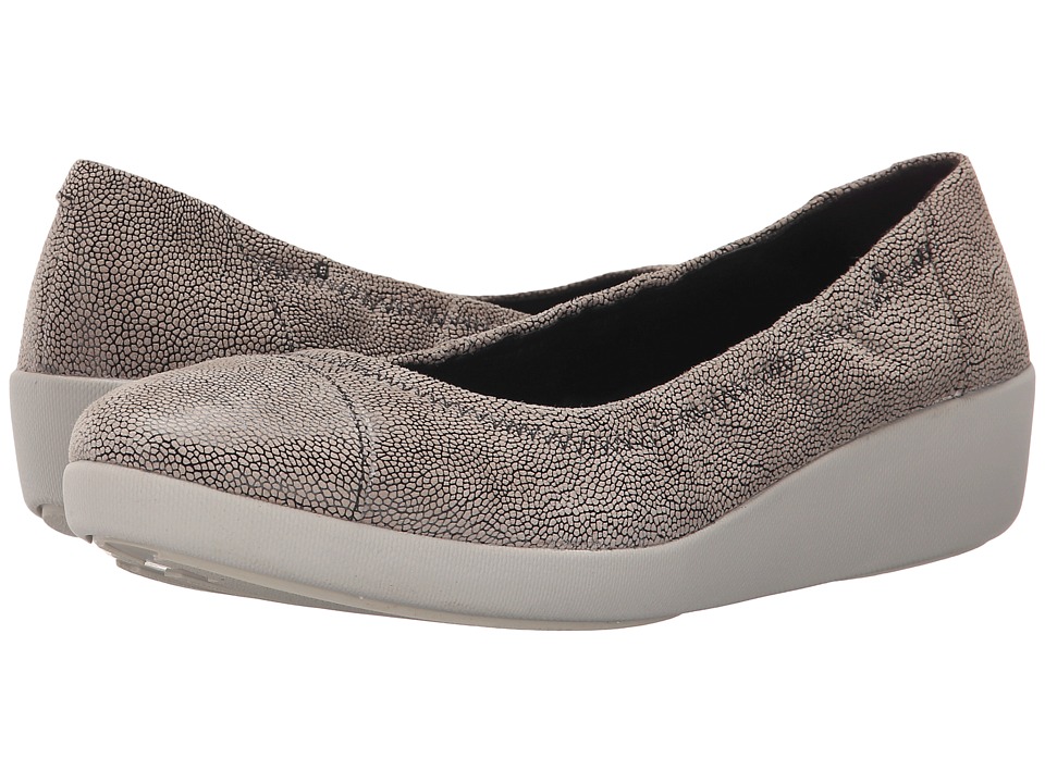 FitFlop - F-Pop Ballerina (Stone (Pebbleprint)) Women