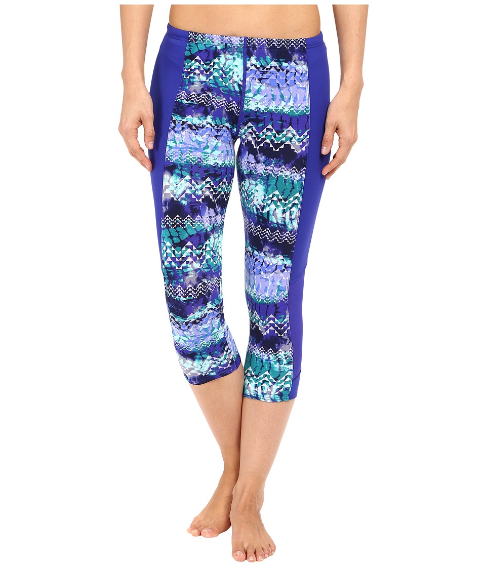 TYR Emerald Lake Flex Splice Capris (Velvet/Turquoise) Women