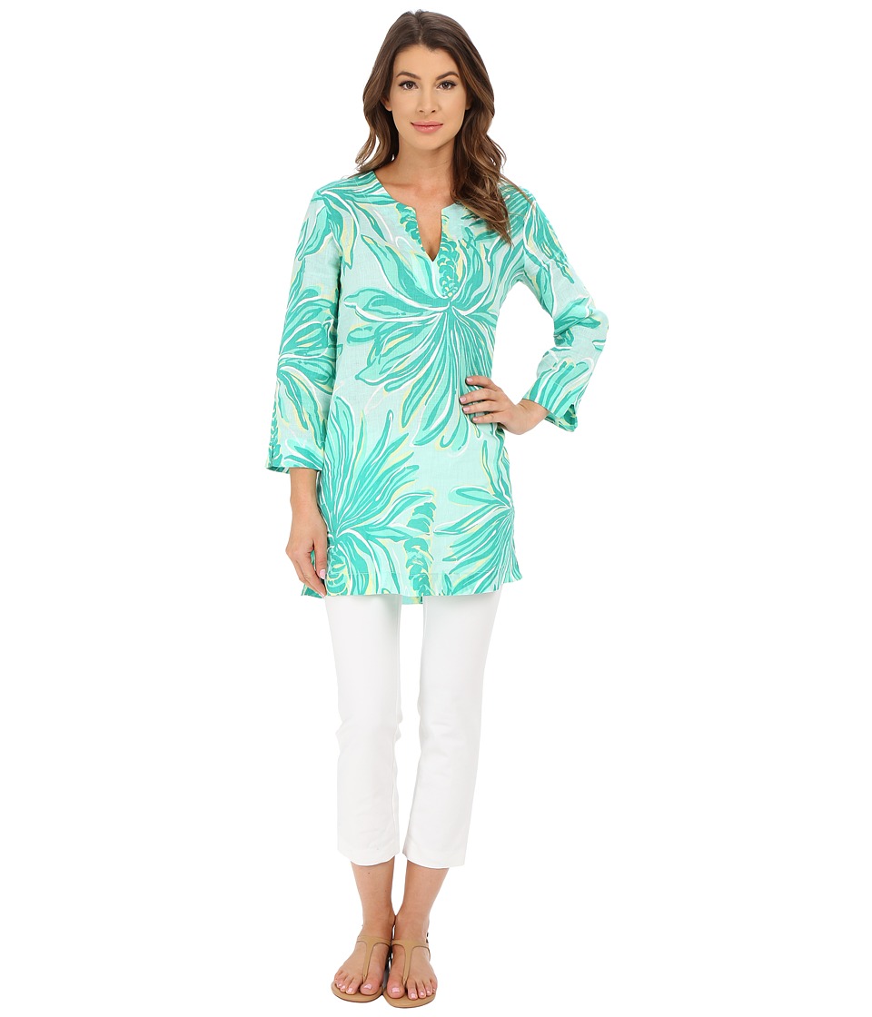 UPC 889069000196 product image for Lilly Pulitzer - Marco Island Tunic (Poolside Blue Tiger Palm) Women's Blouse | upcitemdb.com