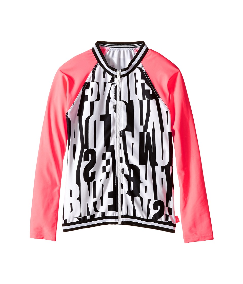 Seafolly Kids Tagged Long Sleeve Rashguard (Little Kids/Big Kids) (Black/White) Girl