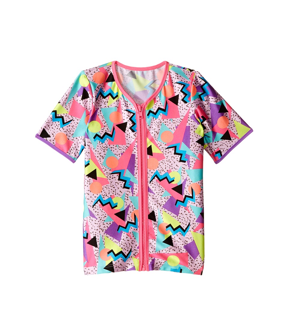 Seafolly Kids Memphis Meow Zip Front Rashguard (Toddler/Little Kids) (Multi) Girl