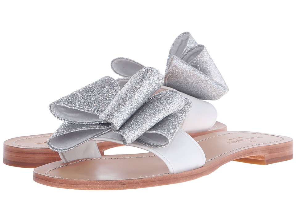 Kate Spade New York Cicely (White Nappa/Silver Fine Glitter) Women