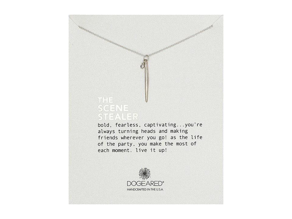 Dogeared - The Scene Stealer Spear and Bead Necklace (Sterling Silver) Necklace