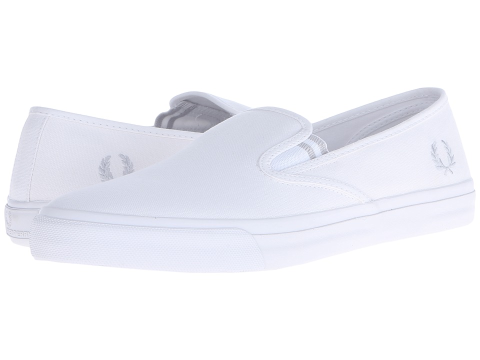 EAN 5034604531009 product image for Fred Perry - Turner Slip-On Canvas (White/Dolphin) Men's Slip on  Shoes | upcitemdb.com