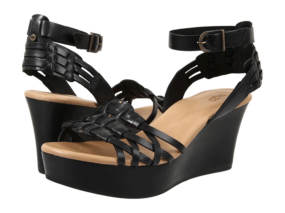 UGG Farrah (Black Leather) Women