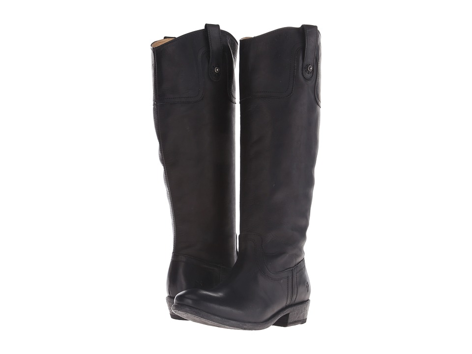 Frye Carson Riding Button (Black) Cowboy Boots