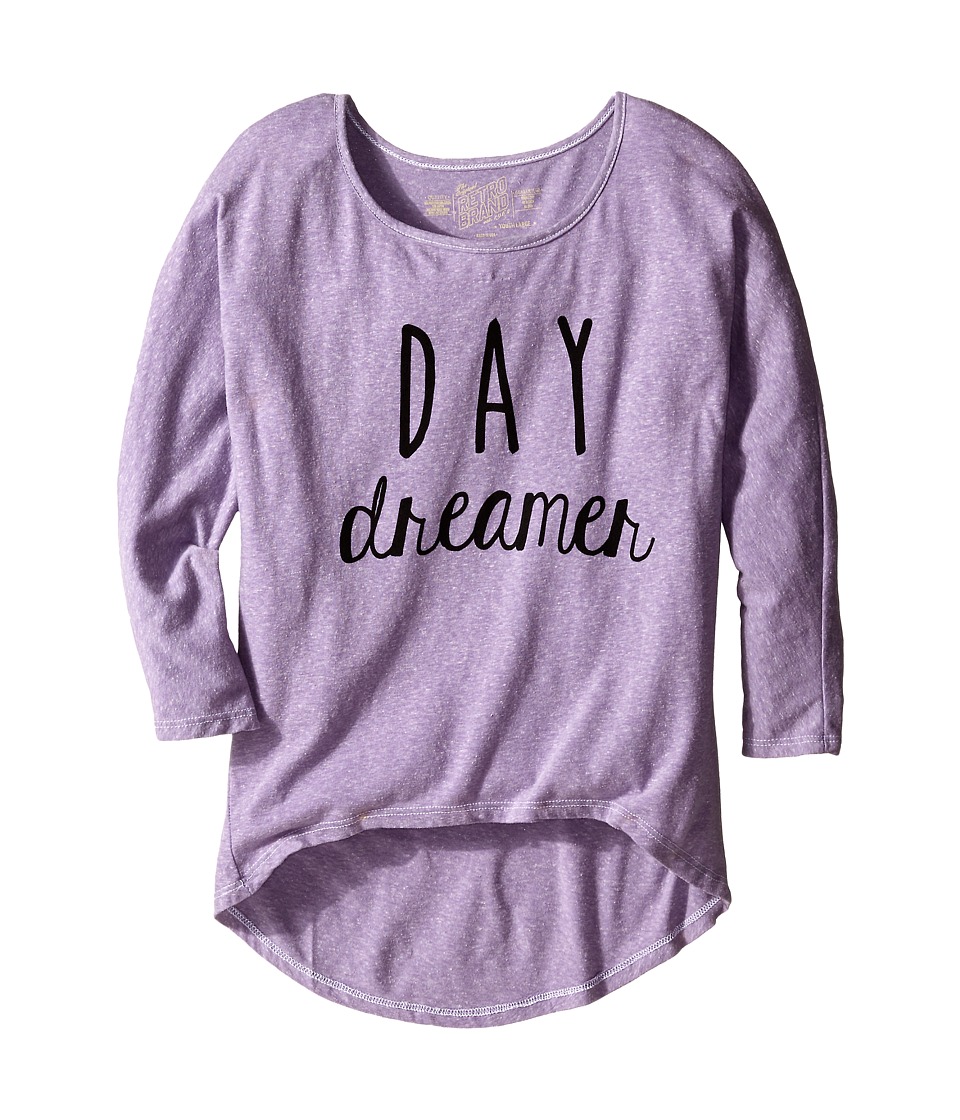 The Original Retro Brand Kids - Day Dreamer Dolman Pullover (Big Kids) (Streaky Purple) Girl