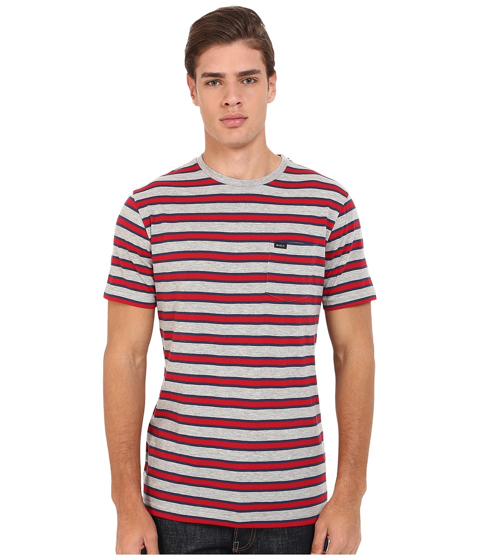 RVCA Fell Stripe Crew (Grey Noise) Men