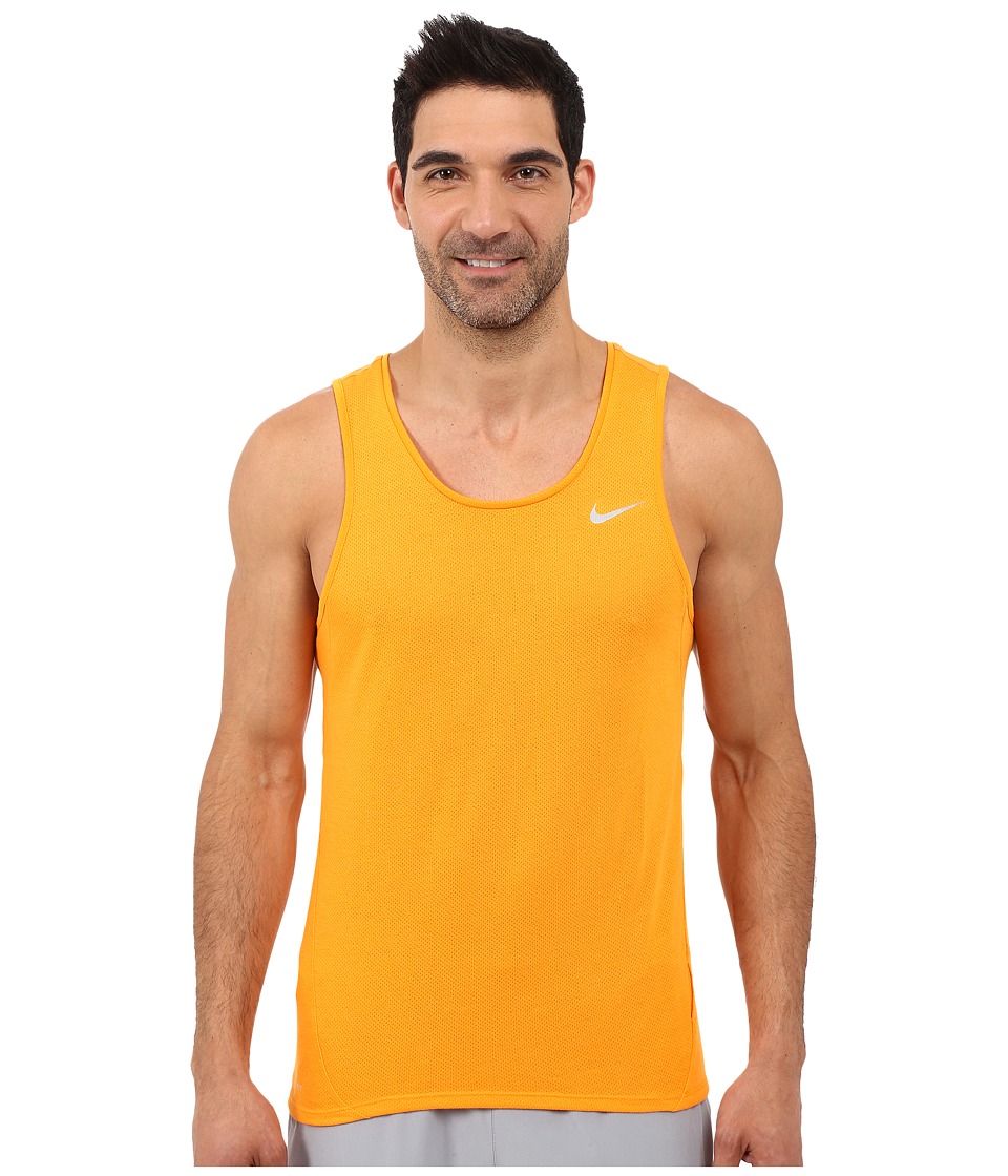 Nike Dri-FIT Cool Tailwind Running Singlet (Vivid Orange/Vivid Orange/Reflective Silver) Men
