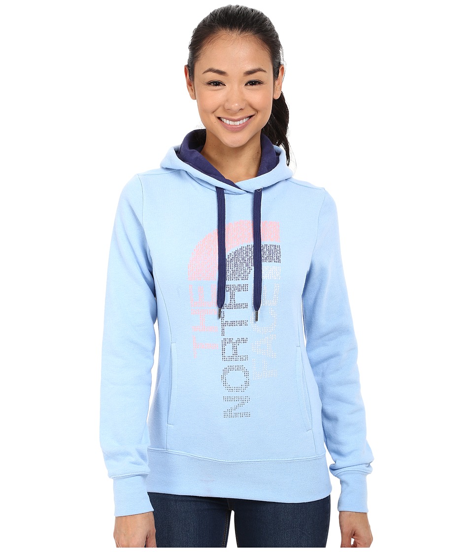 The North Face TriVert Logo Pullover Hoodie (Powder Blue Heather/Patriot Blue) Women