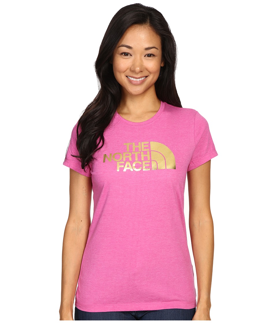 The North Face - Short Sleeve Half Dome Tee (Raspberry Rose Heather/Gold Foil) Women