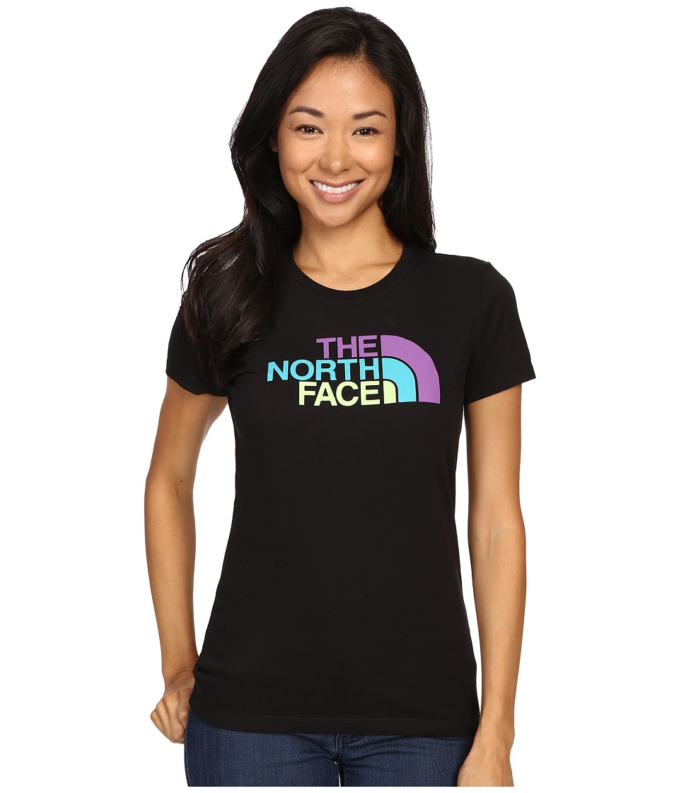 The North Face - Short Sleeve Half Dome Tee (TNF Black/Sweet Violet Multi) Women