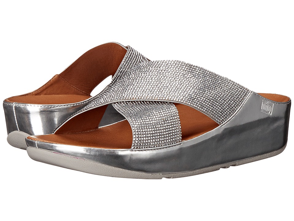 FitFlop Crystall Slide (Silver) Women
