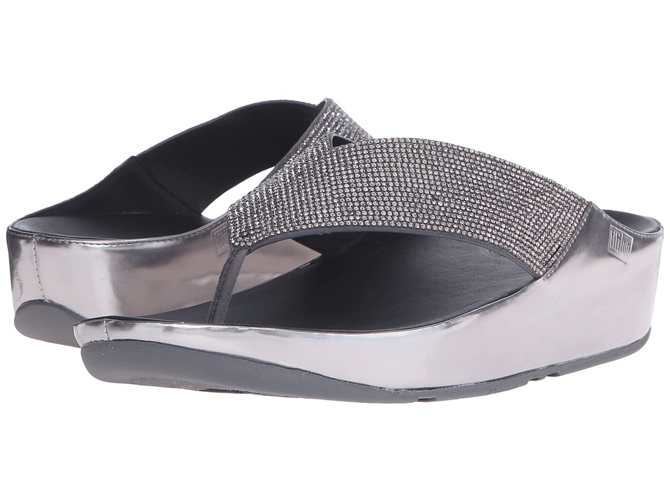 FitFlop Crystall Toe Post (Pewter) Women