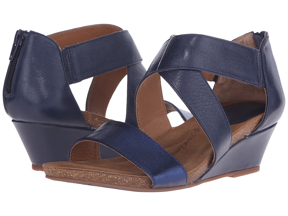 Sofft - Vallar (Sport Navy/Metallic Blue Odyssey/Cow Metallic) Women