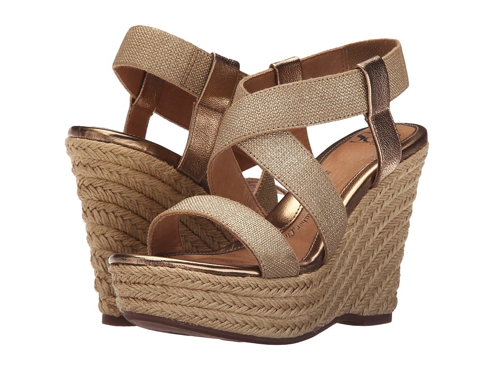 Sofft Perla (Gold Rush Foil Goat/Cotton Foil Elastic) High Heels