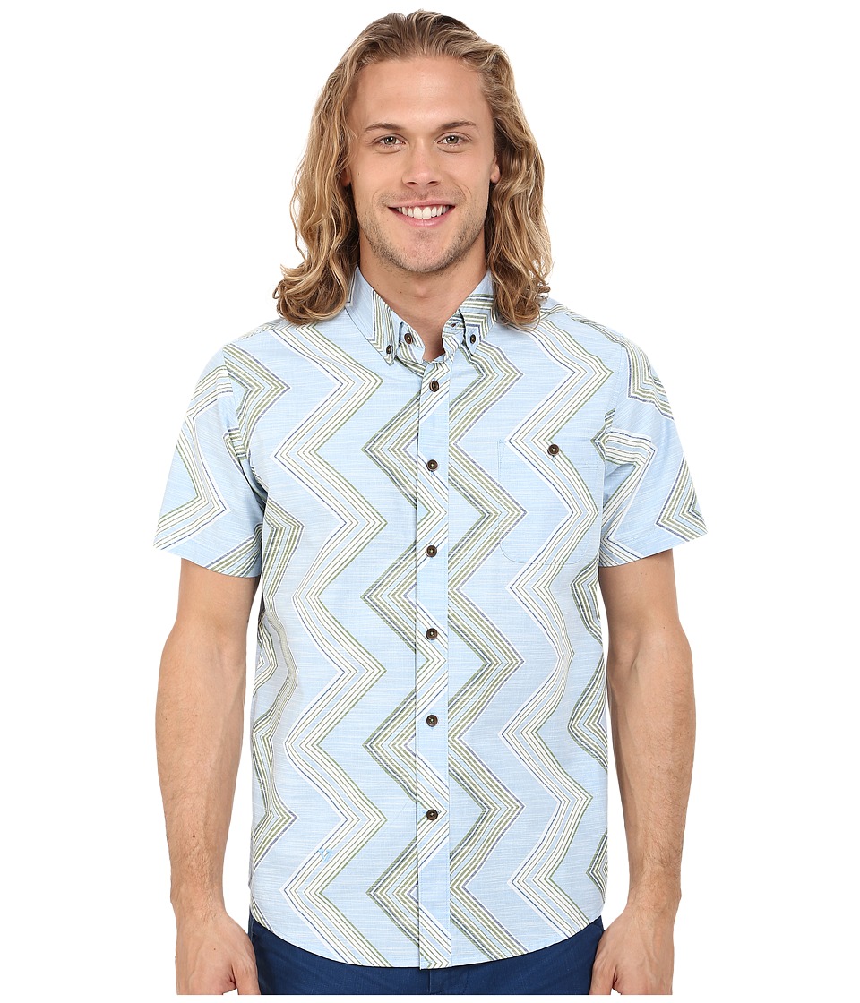 VISSLA Raised by Waves Short Sleeve Woven (Coastal Blue) Men