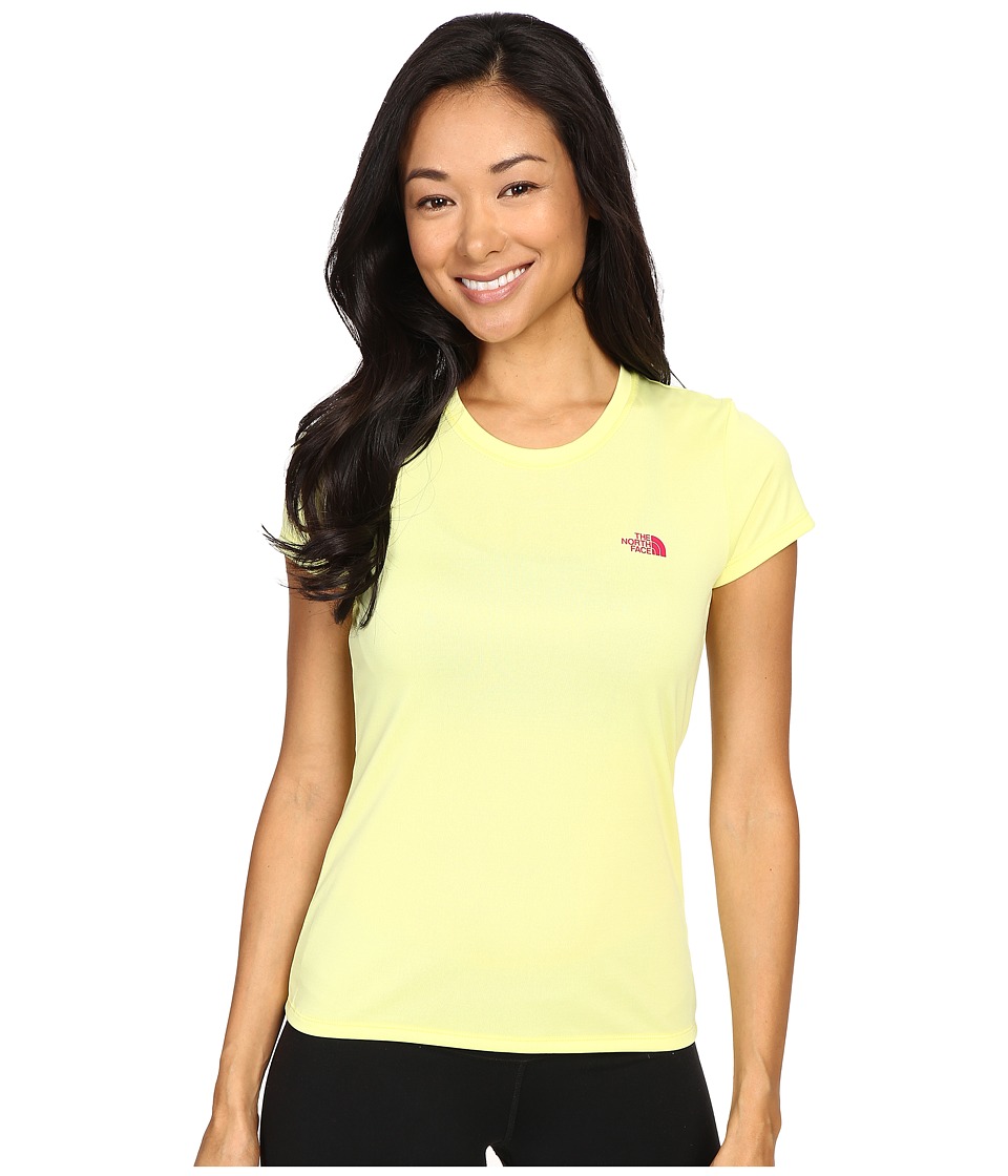 The North Face - Short Sleeve Reaxion Amp Tee (Hamachi Yellow/Raspberry Rose) Women