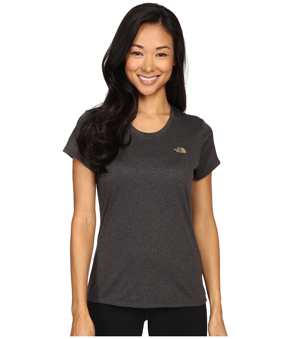 The North Face - Short Sleeve Reaxion Amp Tee (TNF Dark Grey Heather/Gold Foil) Women