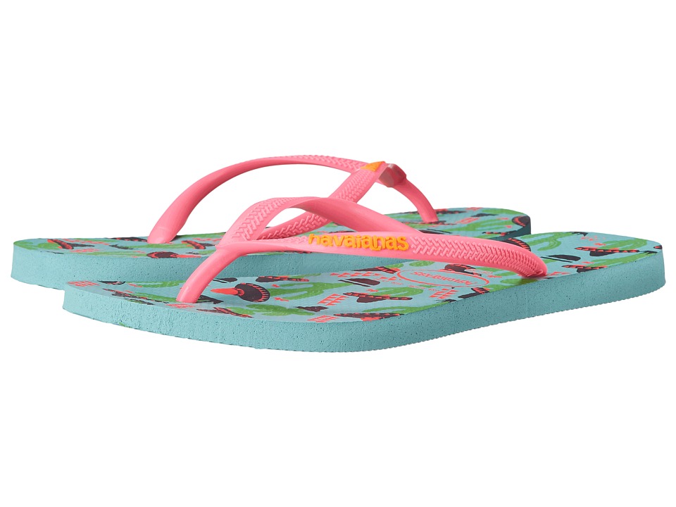 Havaianas - Slim Cool Flip Flops (Ice Blue) Women
