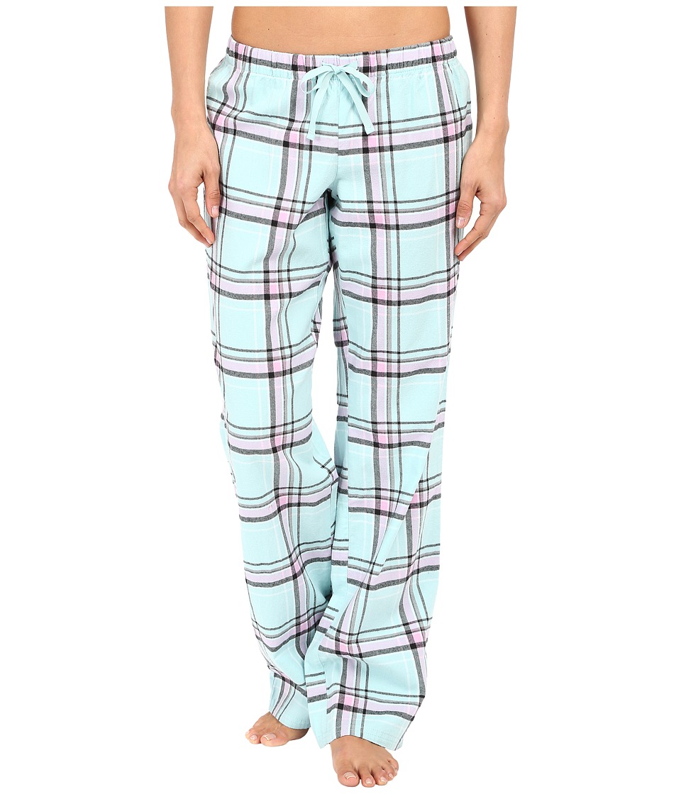 Life is good - Plaid Sleep Pants (Cool Mint Plaid) Women