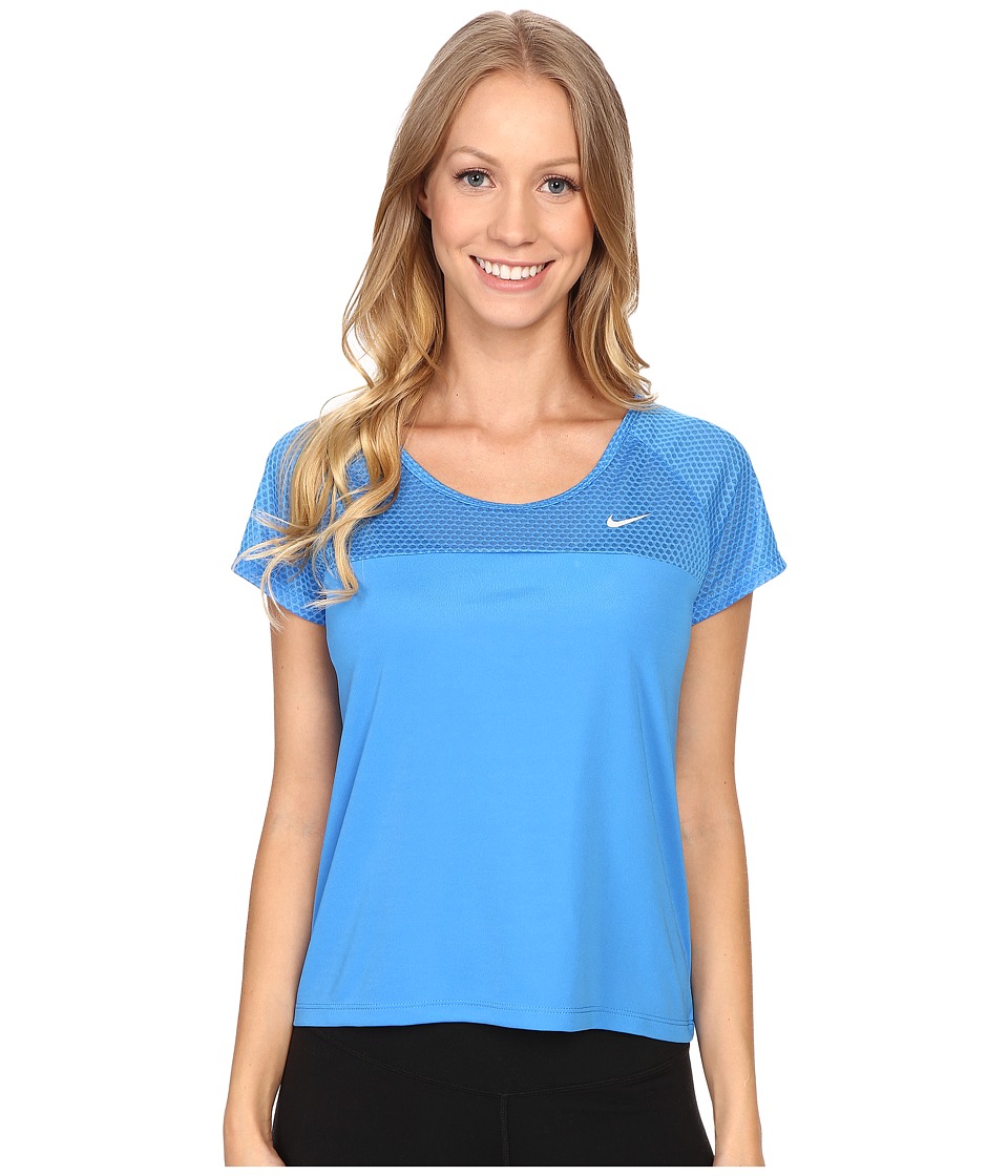 Nike Run Fast Running Top (Light Photo Blue/Reflective Silver) Women