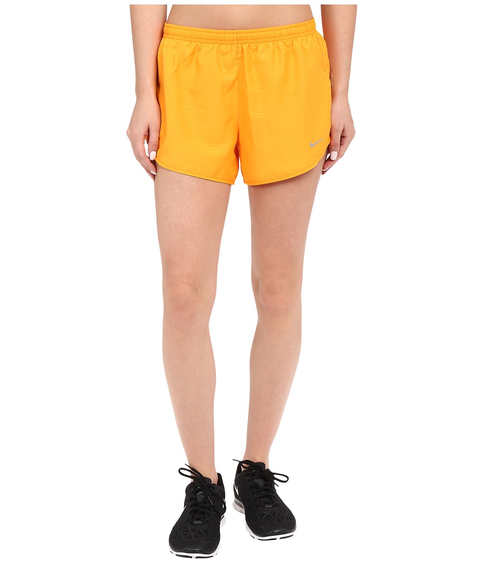 Nike 3 Tempo Modern Embossed Running Short (Vivid Orange/Reflective Silver) Women