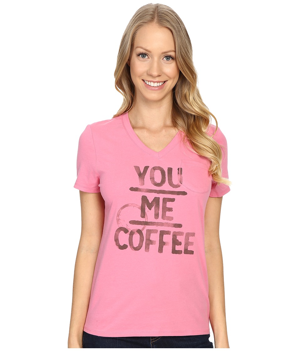Life is good - You Me Coffee Pocket Sleep Vee (Rose Pink) Women