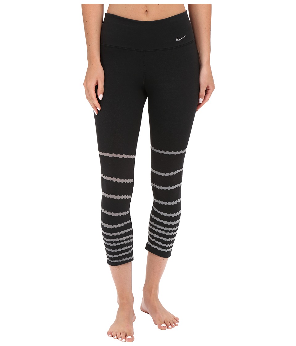 Nike Legend Tight Burnout Capris (Black/Cool Grey/Cool Grey) Women