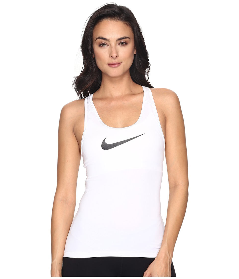 Nike Pro Cool Training Tank Top (White/Black) Women