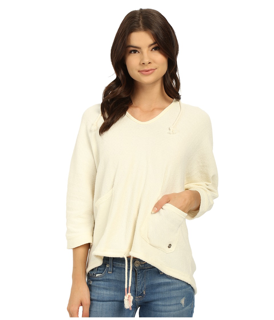 Roxy Roc Me Out Short Sleeve Hoodie (Sand Piper) Women