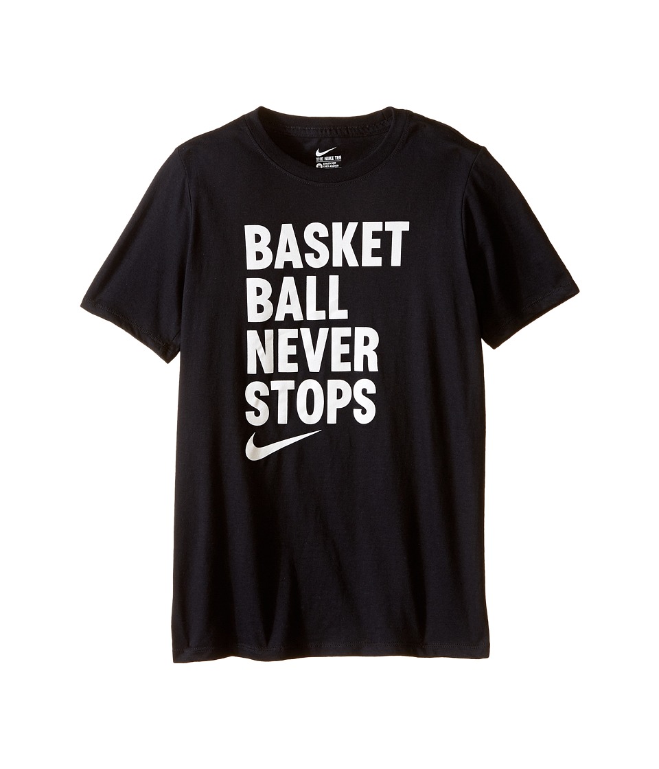 Upc 091207963953 Boy S Nike Basketball Never Stops Graphic T Shirt Size Xs 7 Black Upcitemdb Com