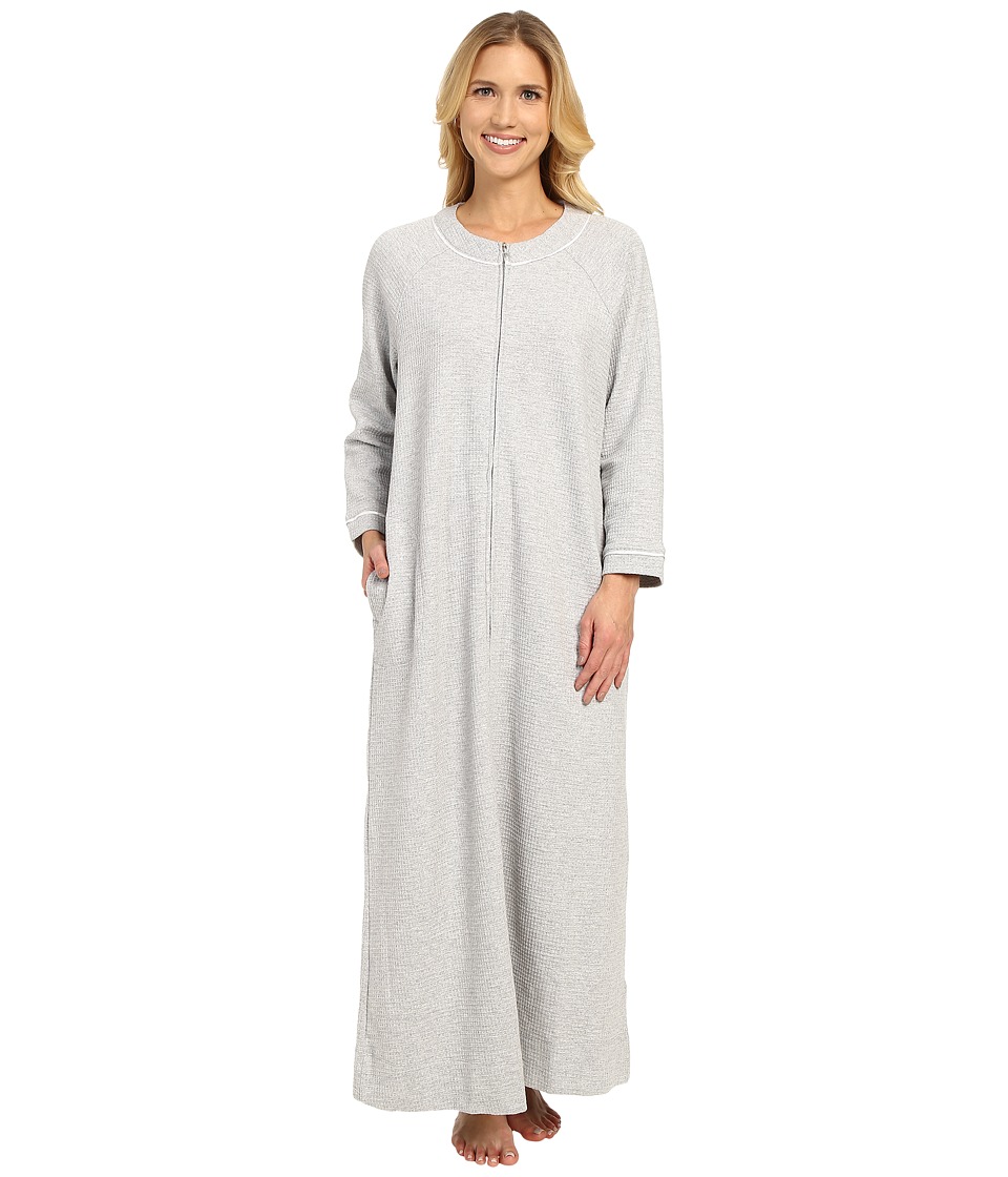 UPC 716274928710 product image for Carole Hochman - Waffle Knit Zip Robe (Grey Heather) Women's Robe | upcitemdb.com