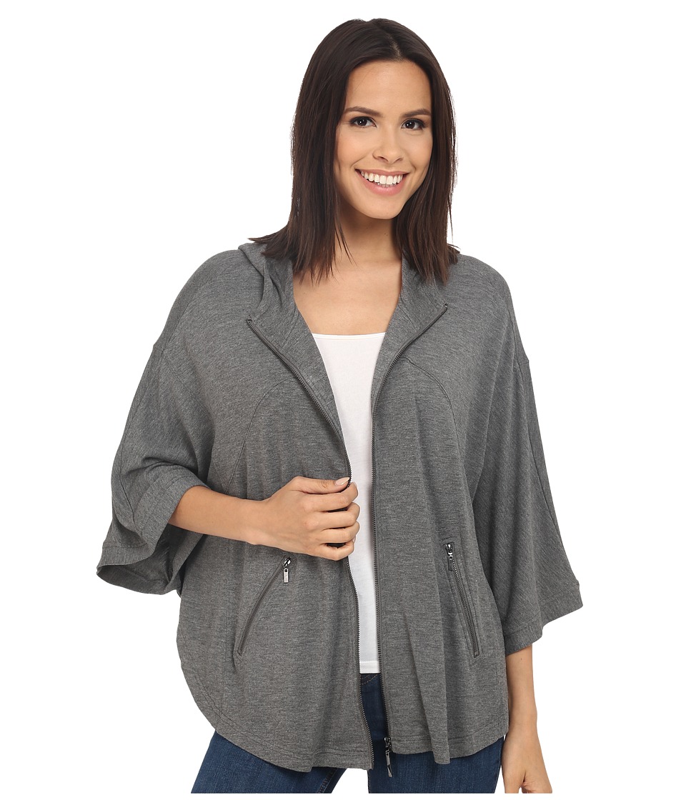 kensie Drapey French Terry Jacket KS2K2238 (Heather Ash) Women