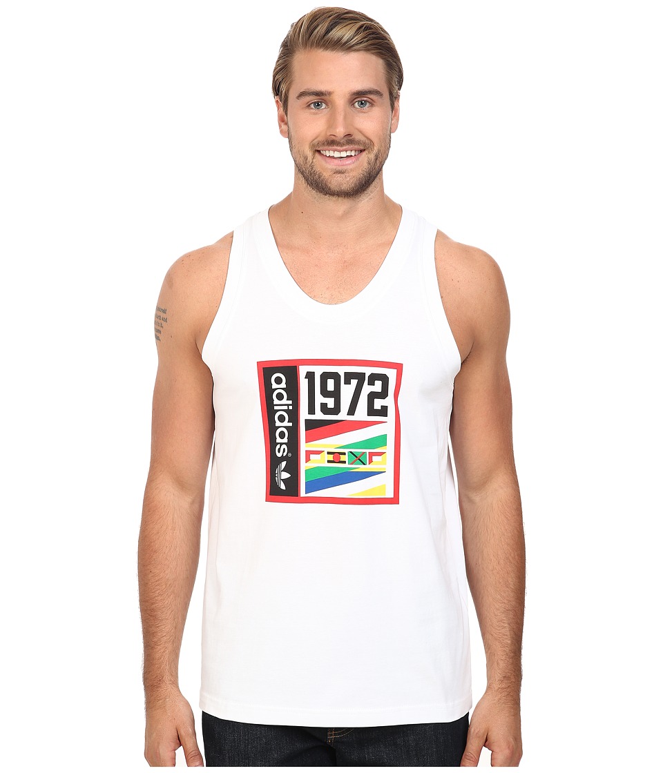 adidas Originals 1972 Track Tank Top (White) Men
