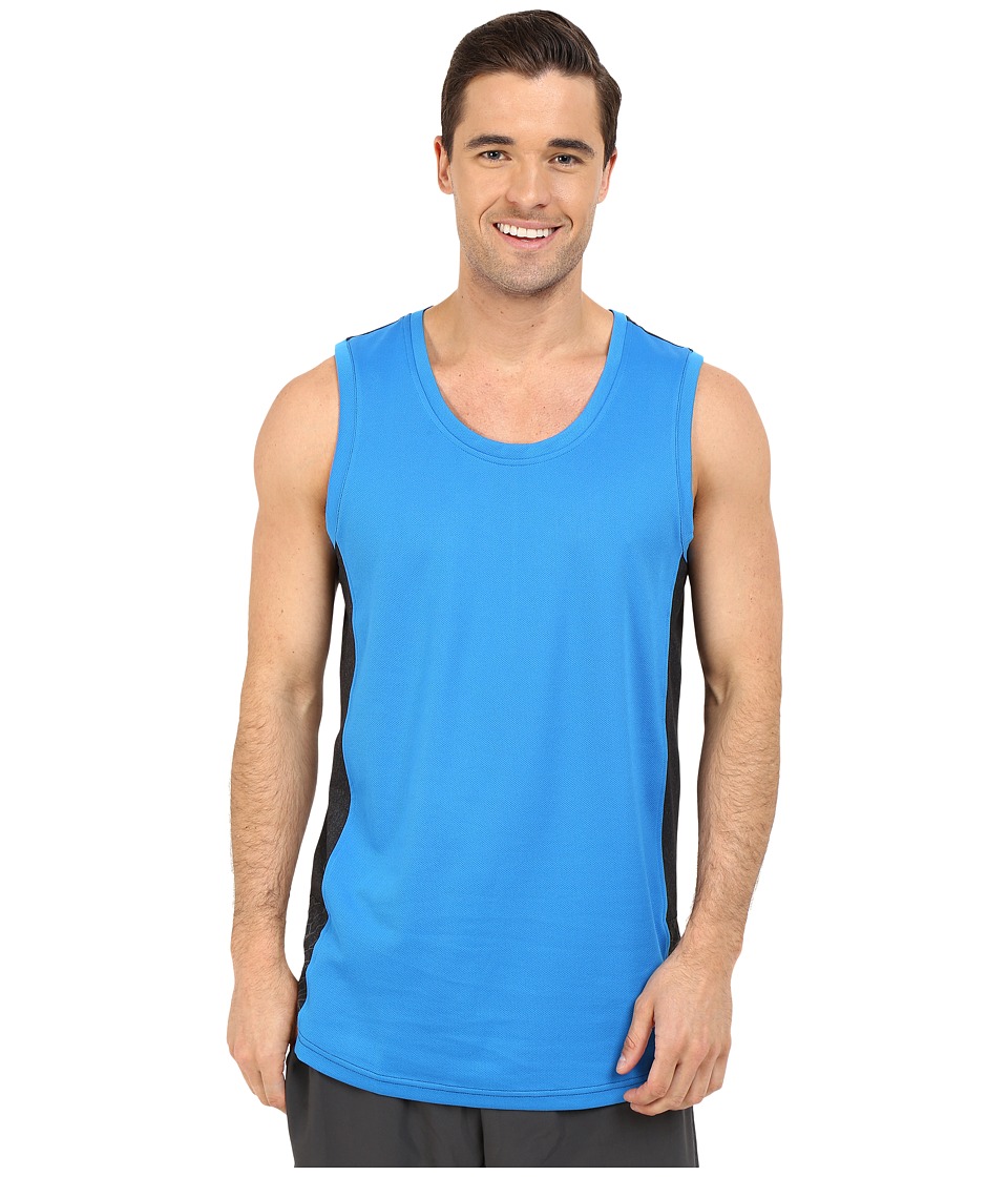 adidas Standard One Blocked Tank Top (Shock Blue/Grey) Men