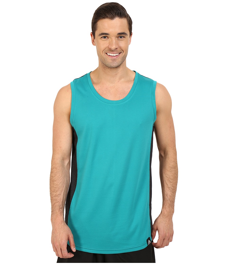 adidas Standard One Blocked Tank Top (EQT Green/Black) Men