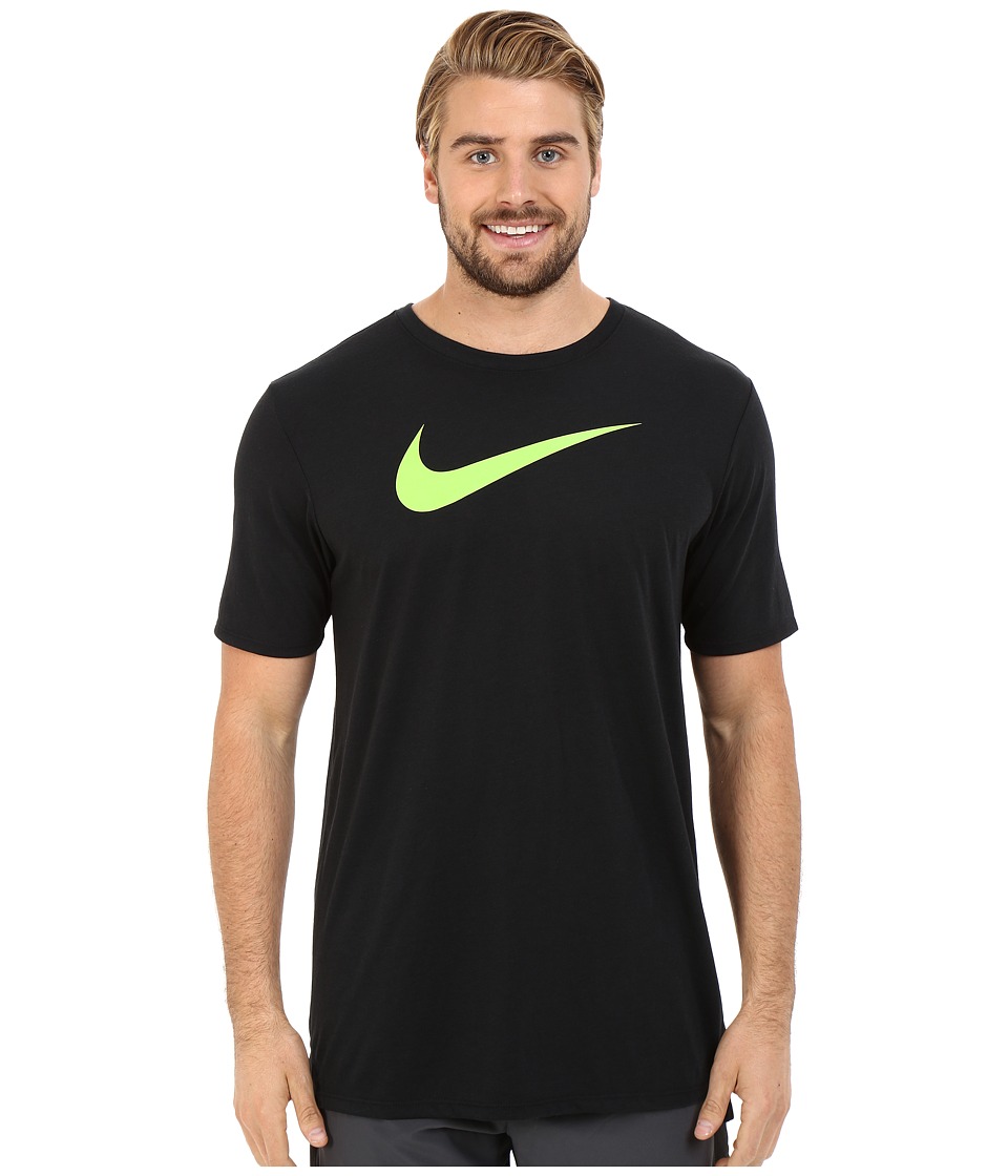 Nike - Backboard Droptail Tee (Black/Action Green) Men
