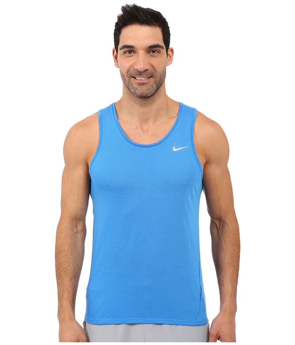 Nike Dri-FITtm Cool Tailwind Running Singlet (Light Photo Blue/Light Photo Blue/Reflective Silver) Men