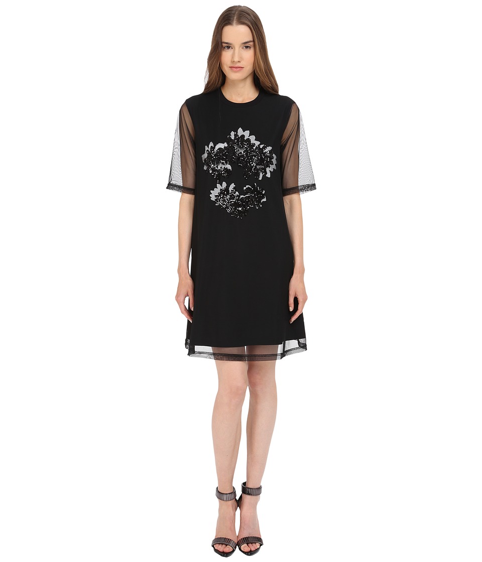 McQ Volume Overlay Dress (Darkest Black) Women