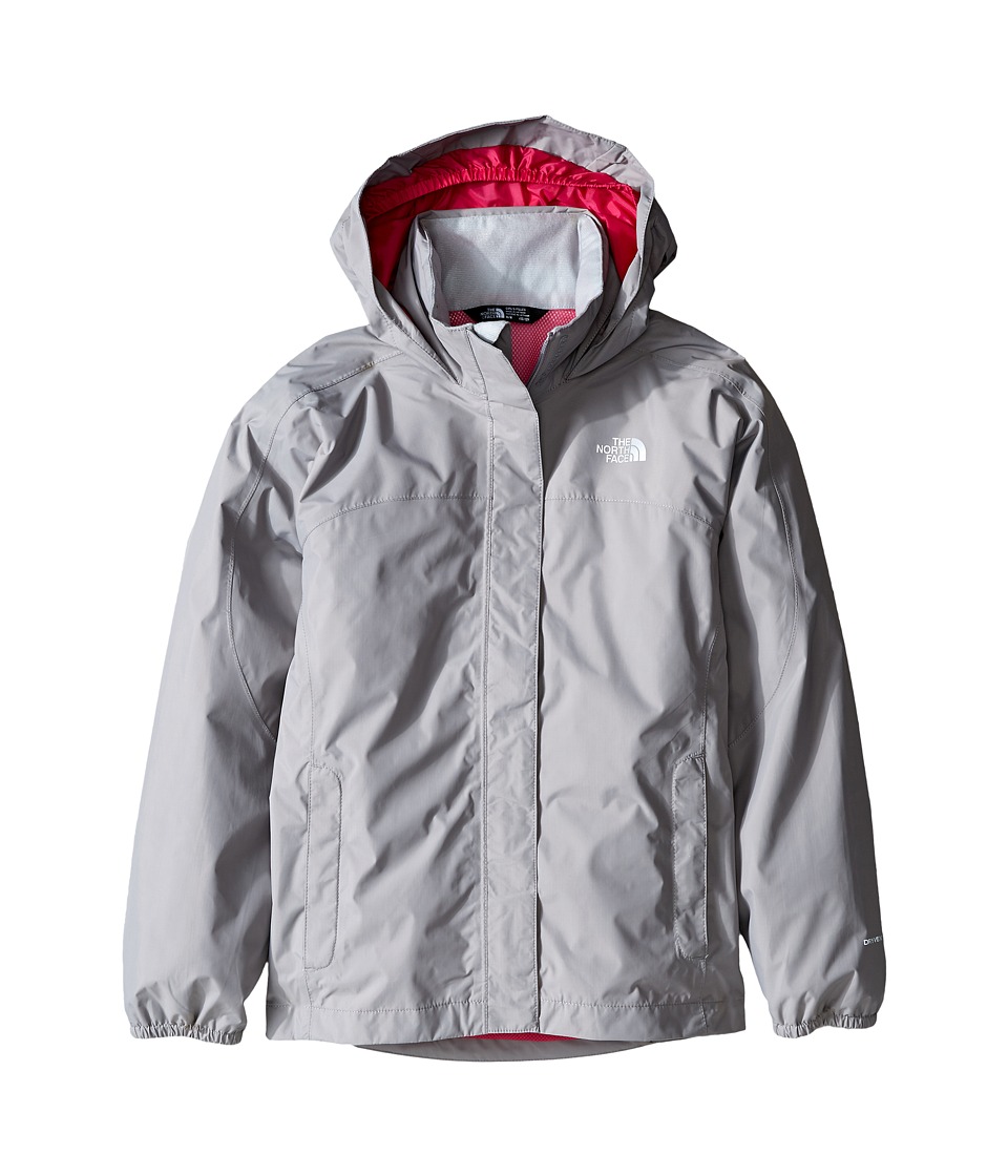 The North Face Kids Resolve Reflective Jacket (Little Kids/Big Kids) (Metallic Silver/Cabaret Pink) Girl