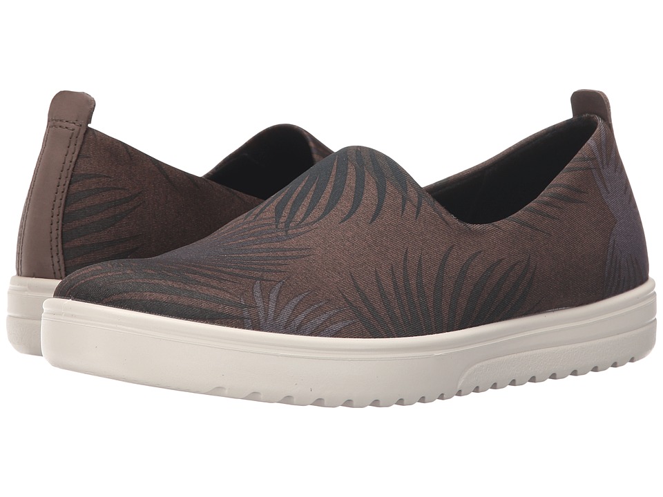 ECCO Fara Slip-On (Tarmac Palm Print/Deep Forest) Women