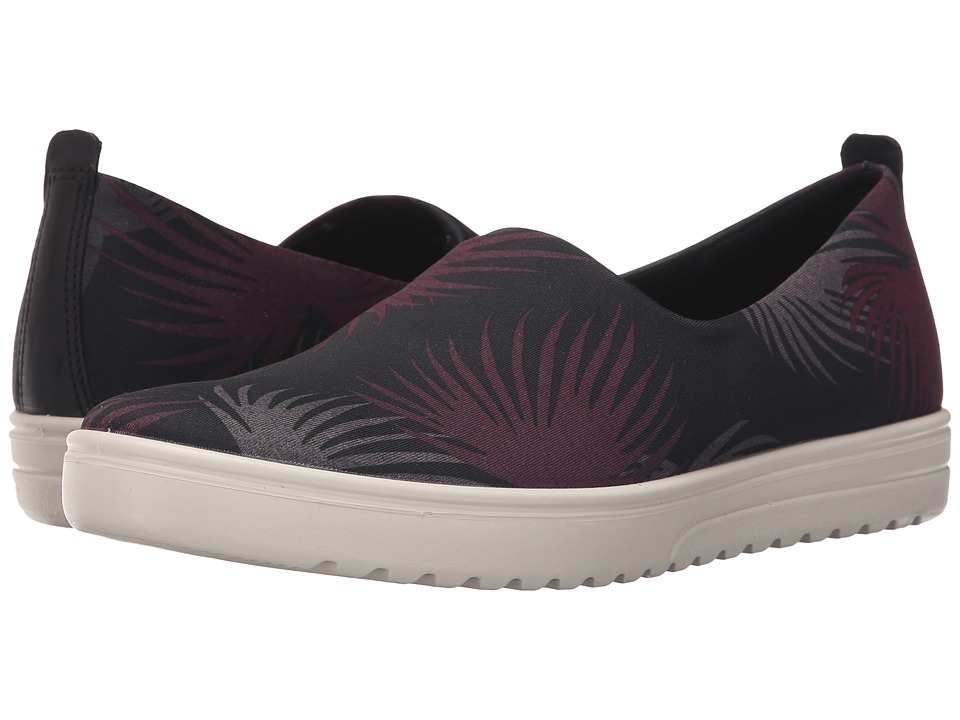 ECCO Fara Slip-On (Black Palm Print/Black) Women