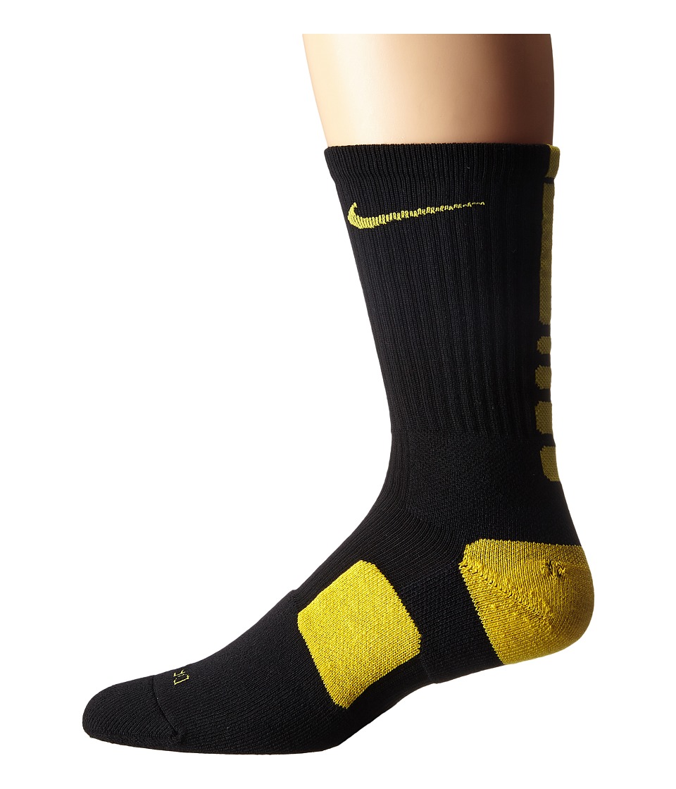 black and yellow nike elite socks