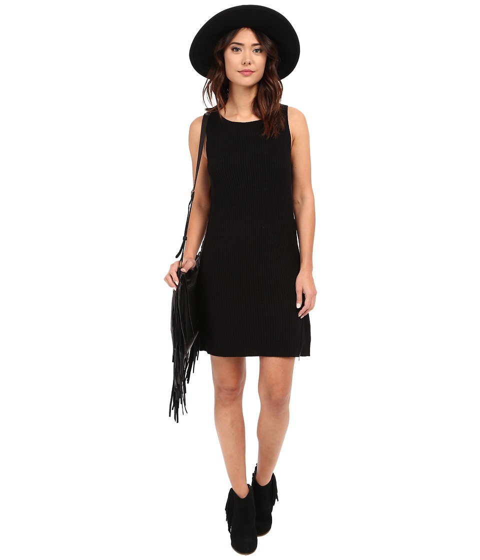BB Dakota Alexa Zip Side Sweater Dress (Black) Women