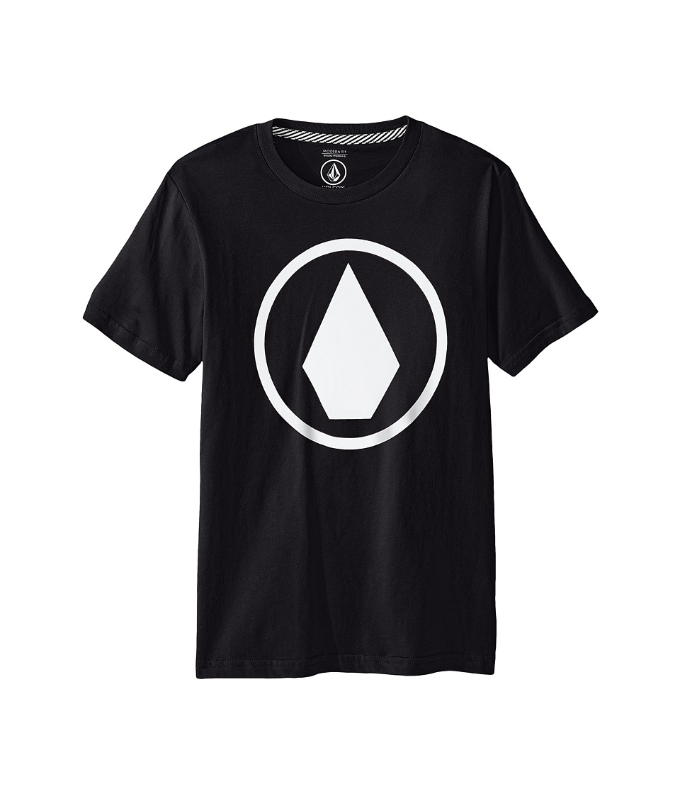 Volcom Kids - Solid Stone Short Sleeve Shirt (Big Kids) (Black) Boy