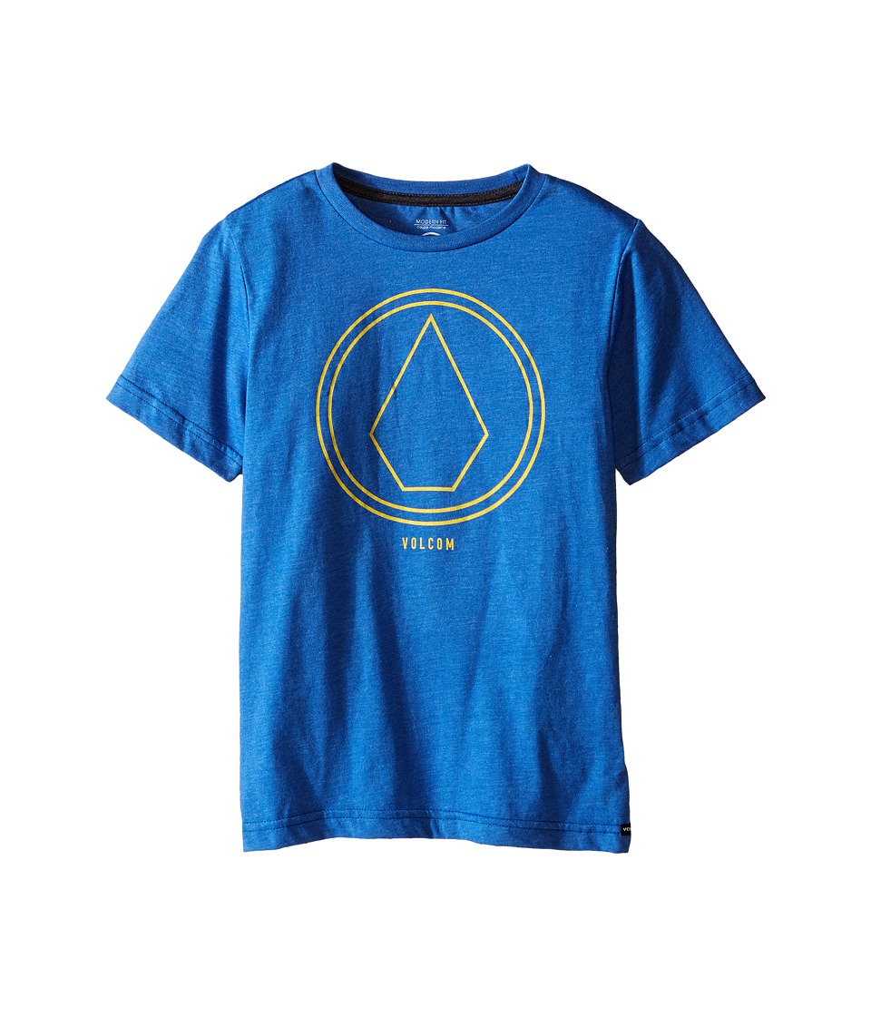 Volcom Kids - Pin Line Stone Short Sleeve Shirt (Big Kids) (Estate Blue Heather) Boy